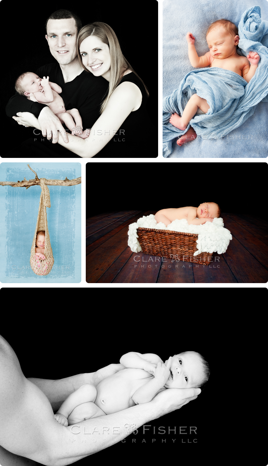 Little Boy Blue newborn image collage